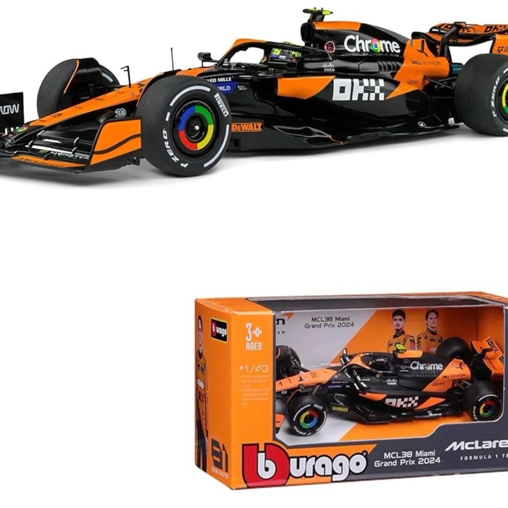 Burago MCL36 Miami Grand Prix 2024 Model Car